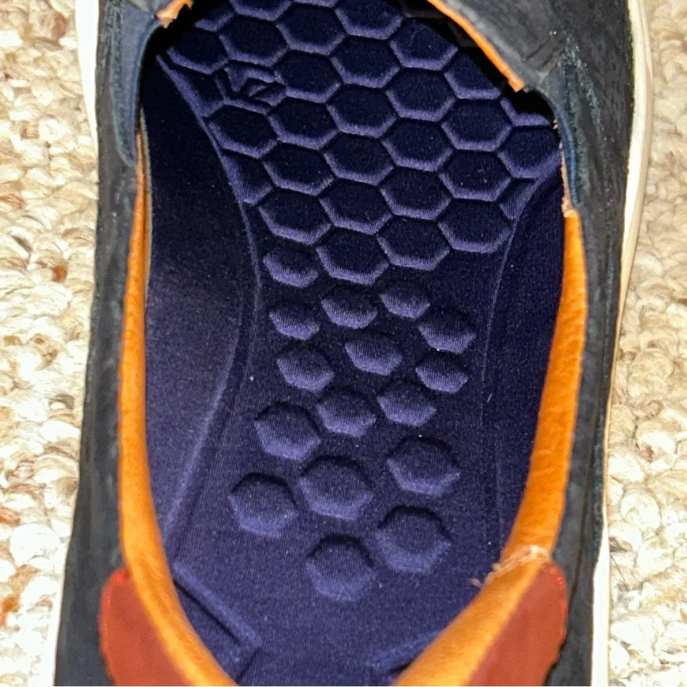 Velez Men’s Engraved Leather Sports Loafer Blue Size EU44/US10.5